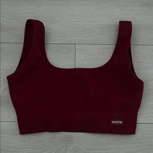 NVGTN Deep Red Sports Bra